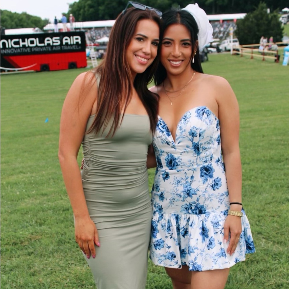 Blue Floral Mini Dress